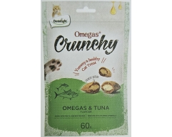 Gnawlers Omegas Crunchy лакомство для кошек подушечки с тунца 60г