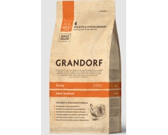 GRANDORF CAT STERILISED сухой корм для стерилизованных кошек индейка 400г