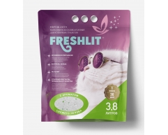 Freshlit наполнитель силикагелевый аромат зеленого яблока 3,8л
