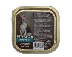 Petvador ламистер для собак кролик/тыква/льняное масло 150г