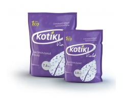 Kotiki наполнитель силикагелевый Violet Антибактериальные кристаллы 3,8л
