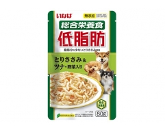 Inaba Тэисибо пауч для собак куриное филе с тунцом и овощами в желе 80г