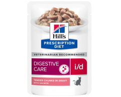 Hill's PRESCRIPTION DIET i/d пауч для кошек лечение заболеваний ЖКТ лосось 85г